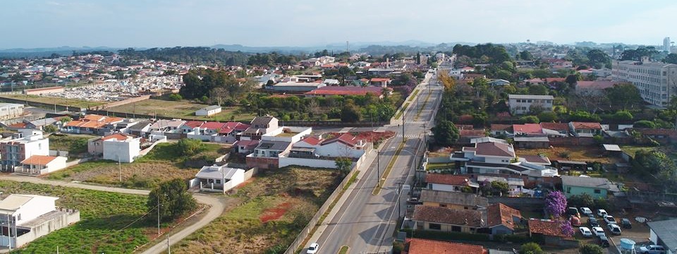Imagem aérea do centro de Prudentópolis