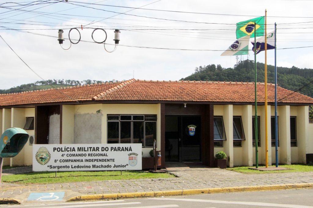 Imagem da sede administrativa da 8ª Cia da PM de Irati