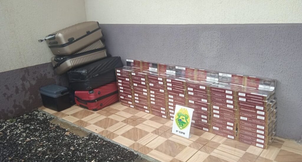 PM de Inácio Martins apreende 420 maços de cigarros contrabandeados