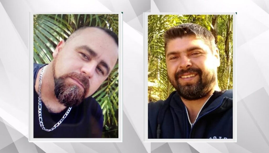 Carlos Diego Machado Ramos e Diego Bielik, de 38 e 34 anos, respectivamente, morreram após acidente na BR-277, em Fernandes Pinheiro