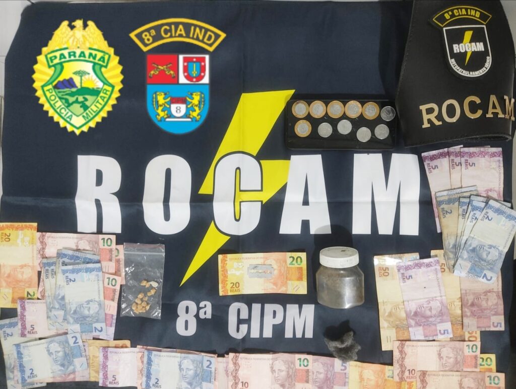 PM apreende drogas e prende casal em Irati