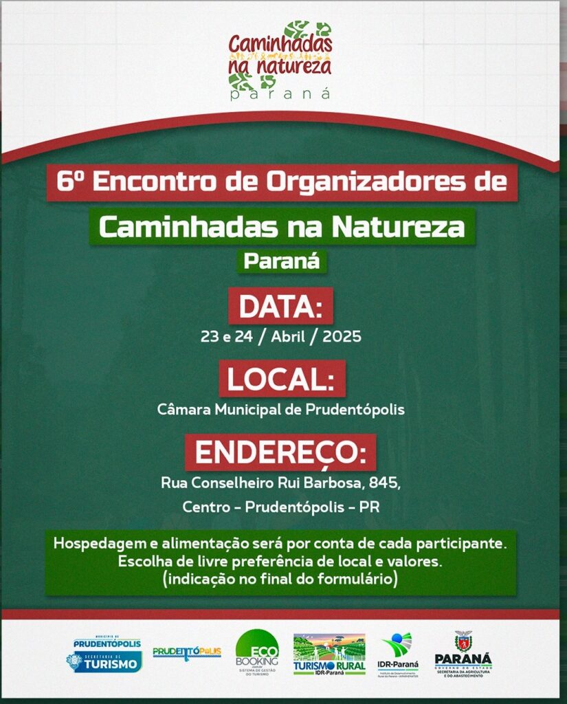 Prudentópolis sediará encontro de organizadores de caminhadas na natureza