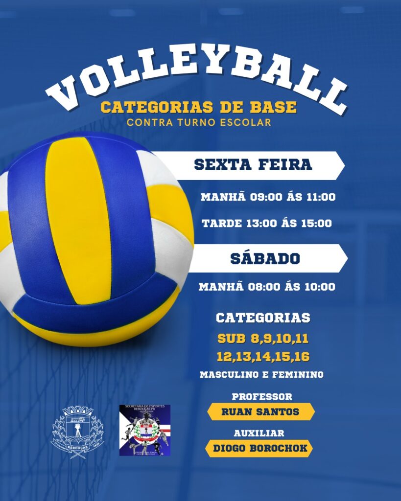 Projeto de contraturno escolar do voleibol inicia na sexta-feira, em Rebouças