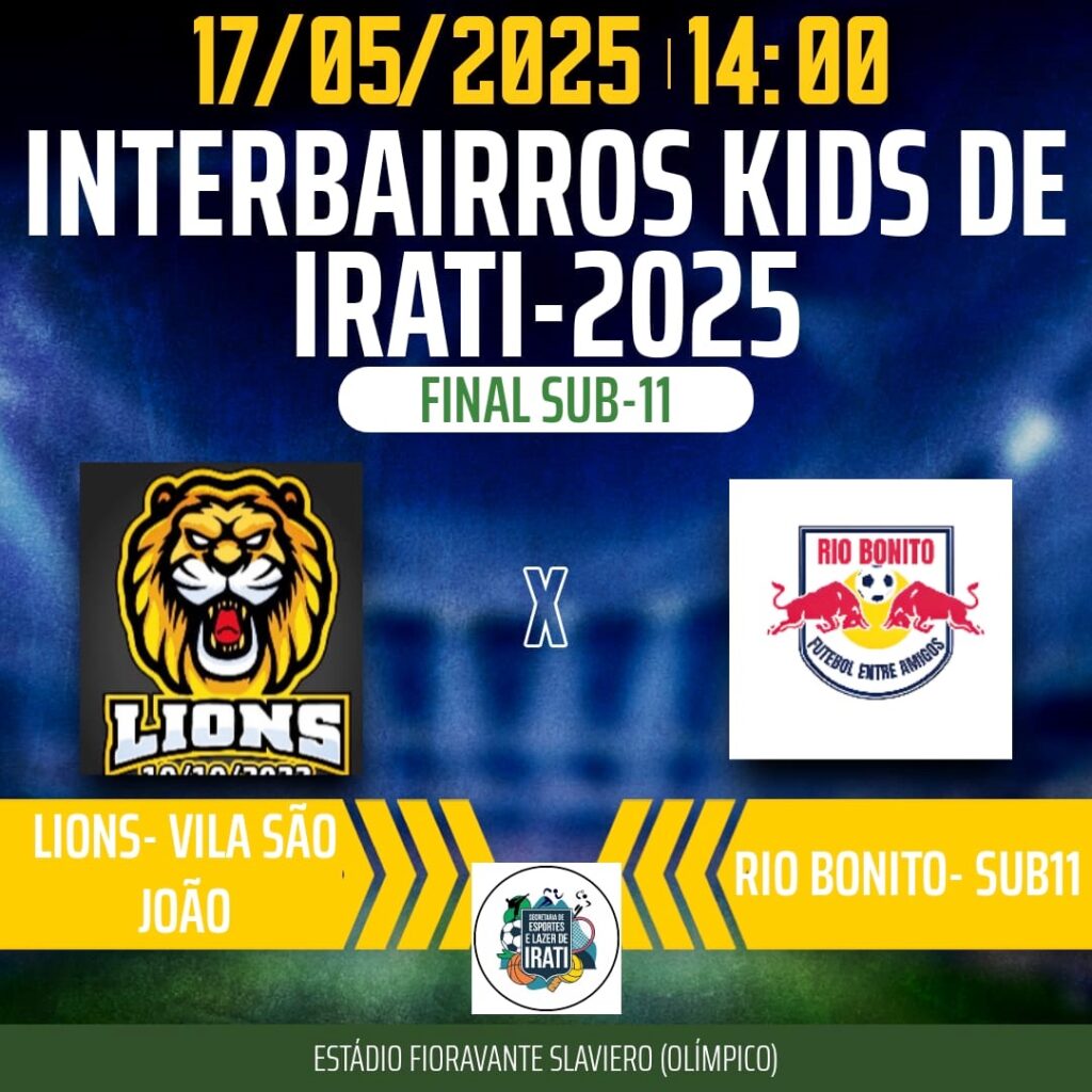 Lions/Vila São João e Rio Bonito fazem a final da categoria Sub-11