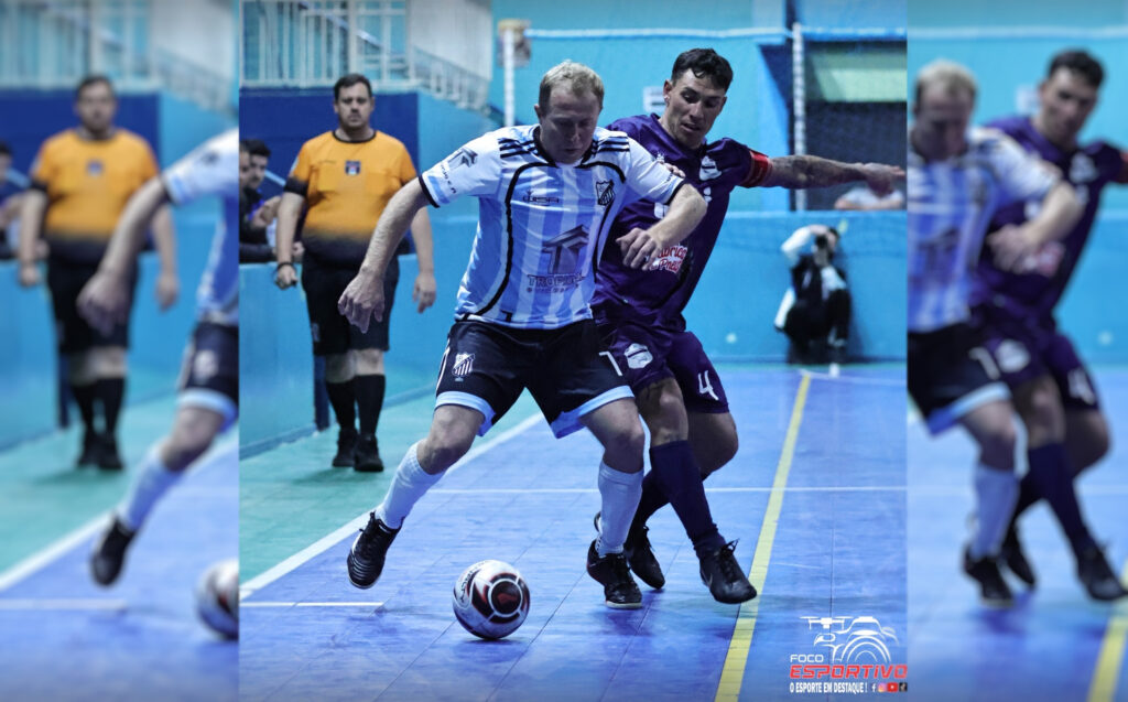 Imagem do confronto entre MT Calhas e Kanarski/Transportes Dusanoski na primeira fase da Copa Irati de Futsal