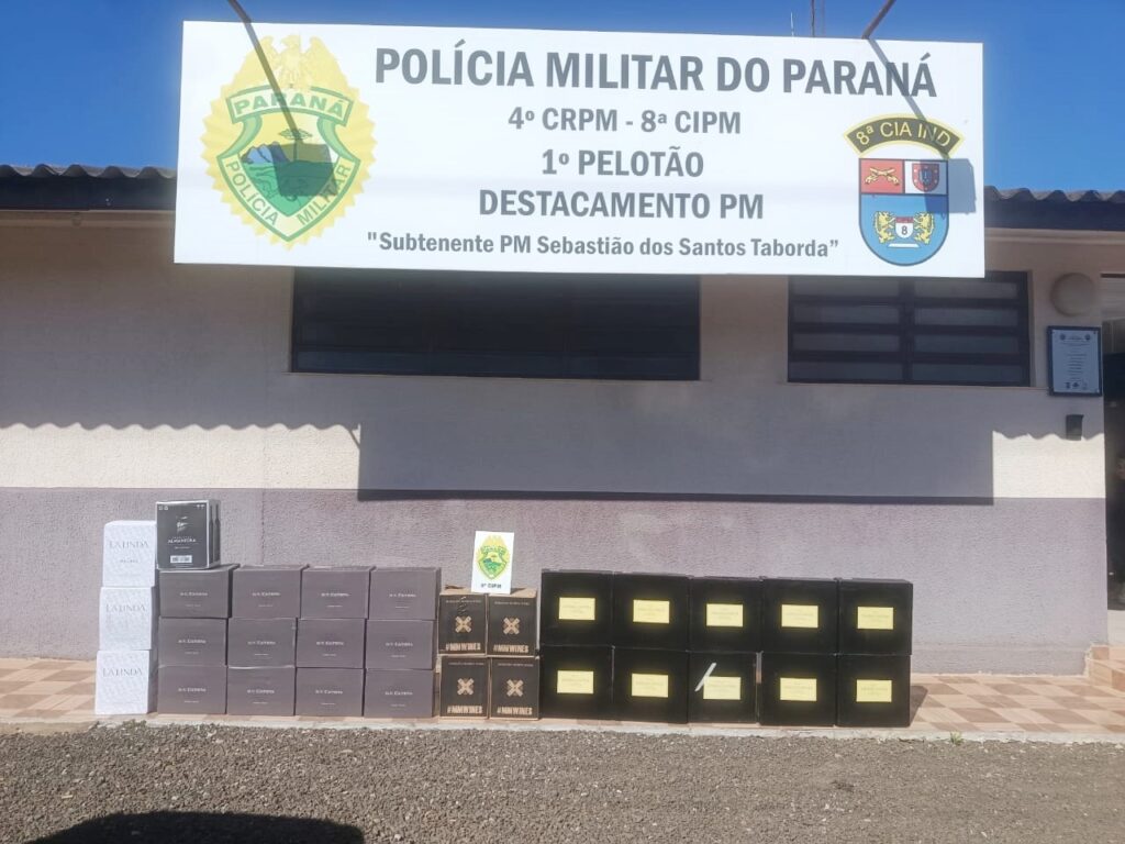 PM de Inácio Martins apreendeu 160 garrafas de vinho