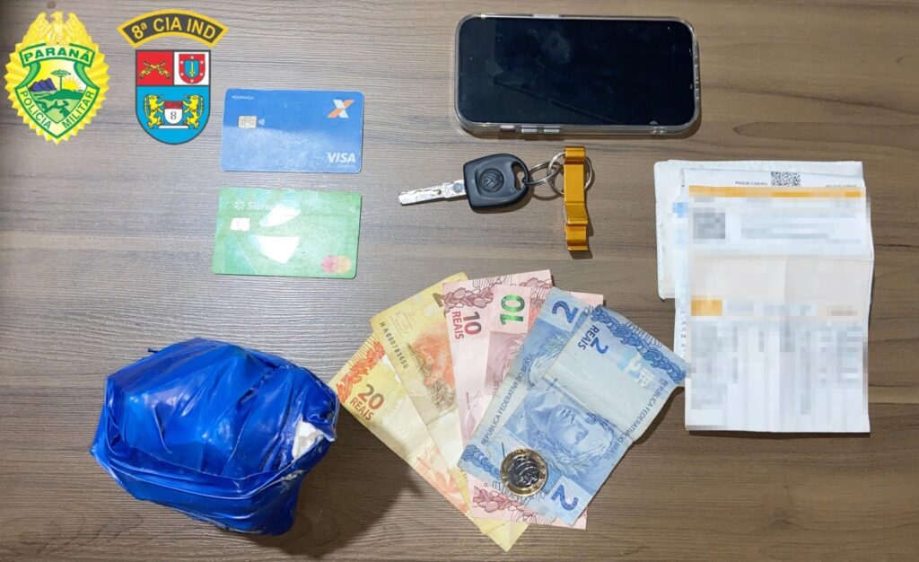 PM apreendeu 526 gramas de cocaína em Irati, na tarde de domingo